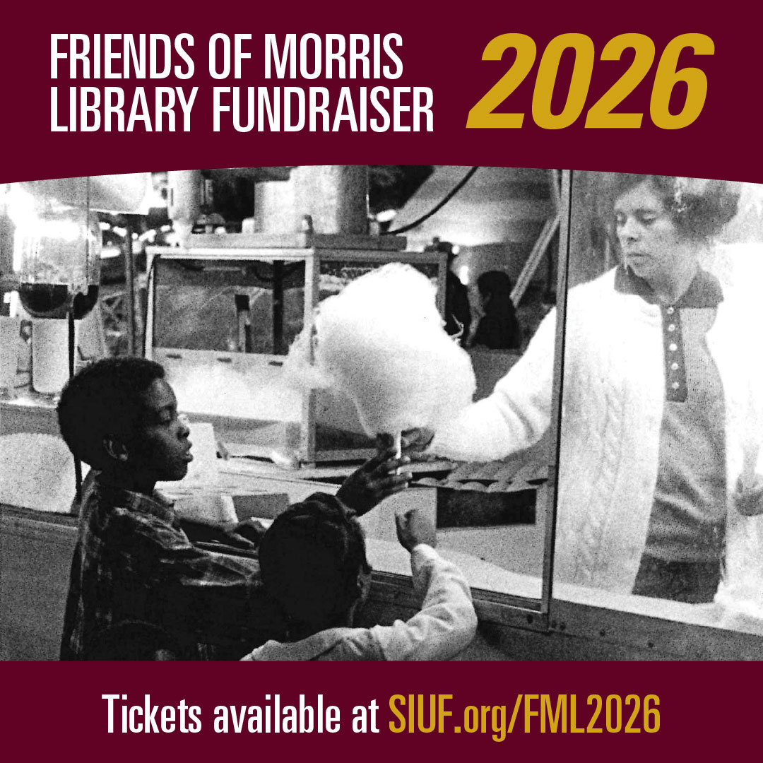 decorative card pointing to fundraiser ticket sales through the SIU Foundation
