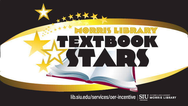 Morris Library Textbook stars graphic